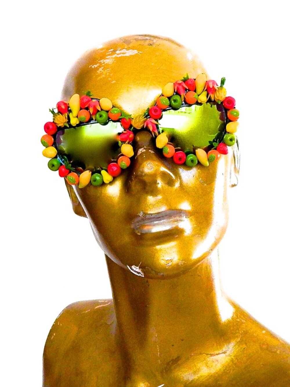 GASOLINE GLAMOUR FRUIT PUNCH WILDE CATERPILLAR SUNGLASSES 🍓🍋🍊🥭🍐🍍🍎🍏